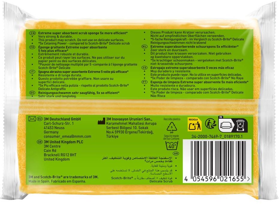 3M Scotch-Brite® Extreme Cellulose hubky, extrémne savé, dlhotrvajúce 2 ks
