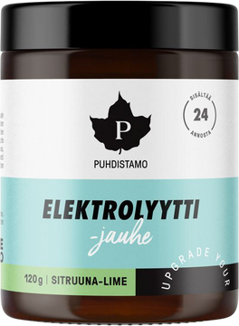 Puhdistamo Electrolyte Powder Lemon Lime 120 g