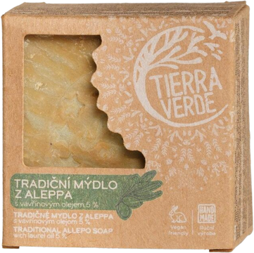 Tierra Verde Tradičné mydlo z Aleppa s vavrínovým olejom 5 % 190 g