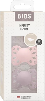BIBS Anatomické silikónové cumlíky Infinity, veľkosť 2, Blossom / Dusky Lilac 2 ks