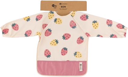 Petite&Mars Podbradník s dlhým rukávom - Ben Beige Strawberies