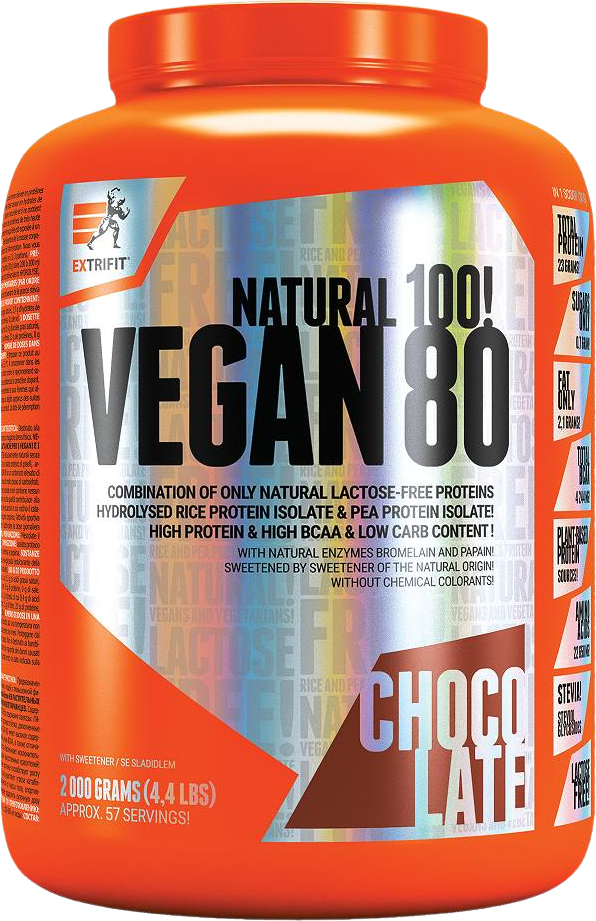 Extrifit Vegan 80 čokoláda 2000 g