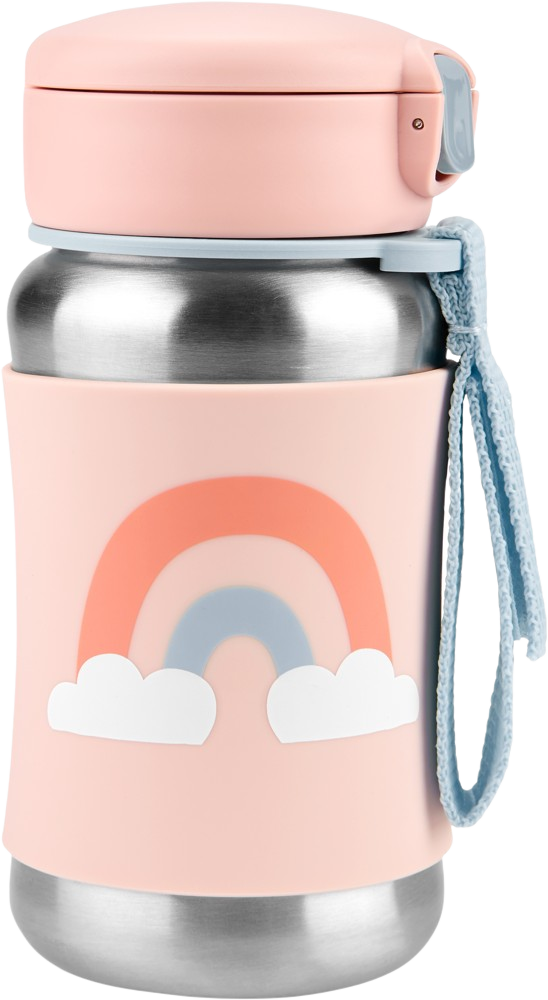 Skip Hop Spark Style Fľaša s brčkom na vodu Dúha 12m+, 350 ml