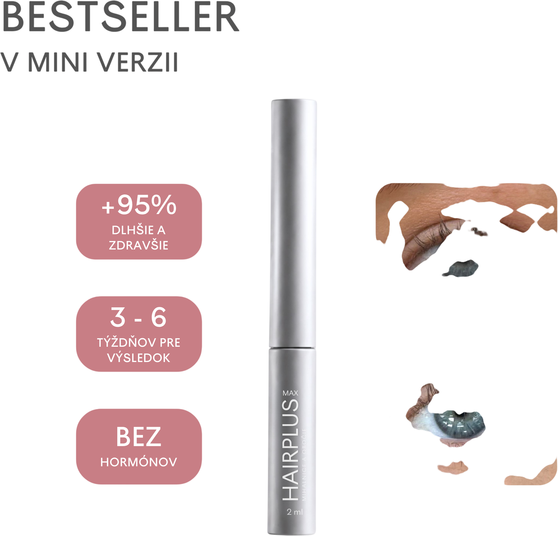 Facederma HAIRPLUS MAX mini - sérum na rast rias a obočia 2 ml