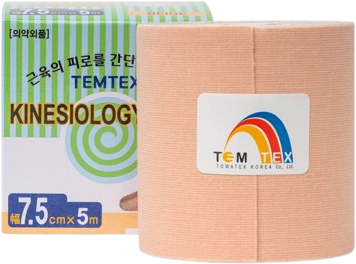 Temtex kinesio tape Classic, béžová tejpovacia páska 7,5cm x 5m
