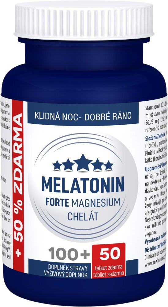 Clinical Melatonín Forte Magnesium chelát 150 tabliet