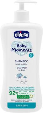Chicco Šampón na vlasy s dávkovačom Baby Moments 92 % prírodných zložiek 500 ml