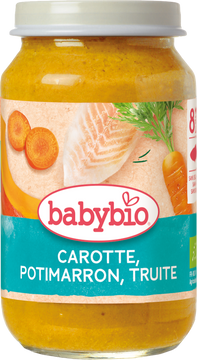 Babybio Mrkva a tekvica s pstruhom 200 g