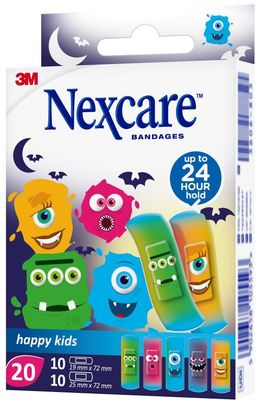 3M Nexcare Happy Kids náplasť strašidielka 20 ks