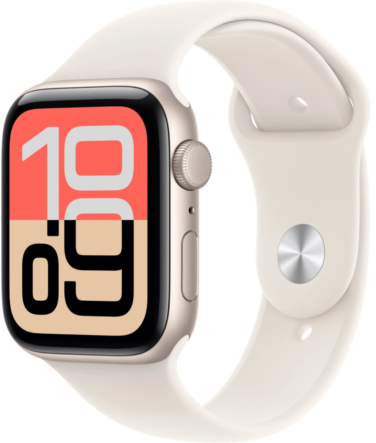 Apple Watch SE 3 44mm Hviezdne biely hliník s hviezdne bielym športovým remienkom M/L