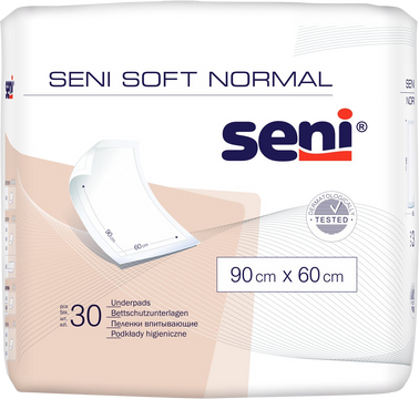 Seni Soft normal hygienické podložky 90 x 60 cm savosť 1350 ml 30 ks
