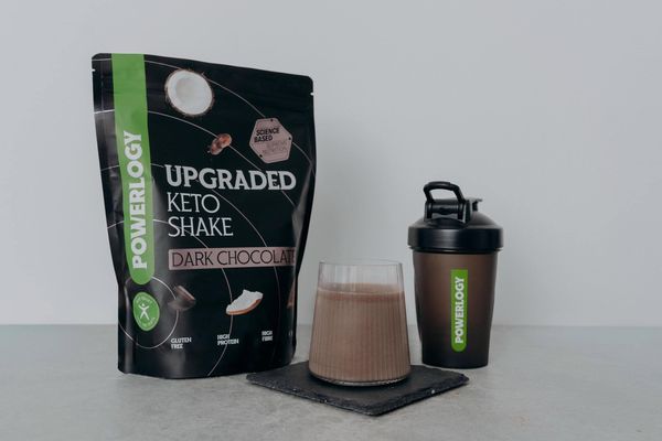 Powerlogy Upgraded Keto Shake Dark Chocolate 600 g