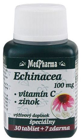 MedPharma Echinacea 100 mg Vitamín C + Zinok 37 tabliet