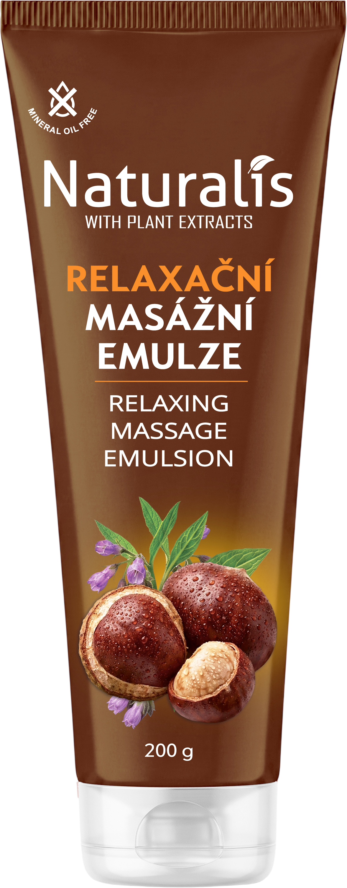 Naturalis Relaxačná masážna emulzia - Gaštan 200 g
