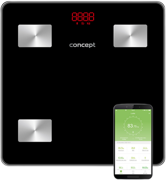 Concept Osobná váha VO4001 diagnostická 180kg čierna