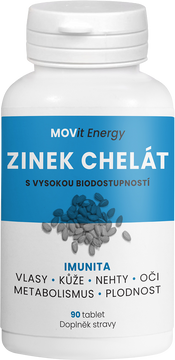 MOVit Energy Zinok Chelát 15 mg 90 tabliet
