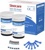 Sinocare Sada 50 náhradných prúžkov + 50 lanciet pre glukomer Safe AQ Angel