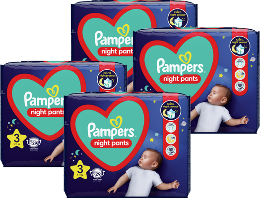 Pampers Night Pants S3, 6-11 kg 4 x 29 ks