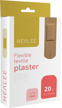 Healee Flexibilná textilná náplasť 72x19mm 20 ks