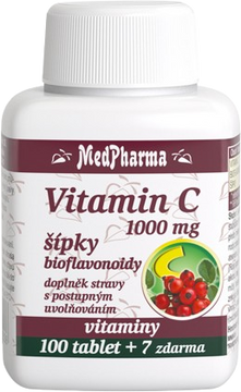 MedPharma Vitamín C 1000 mg so šípkami 107 tabliet