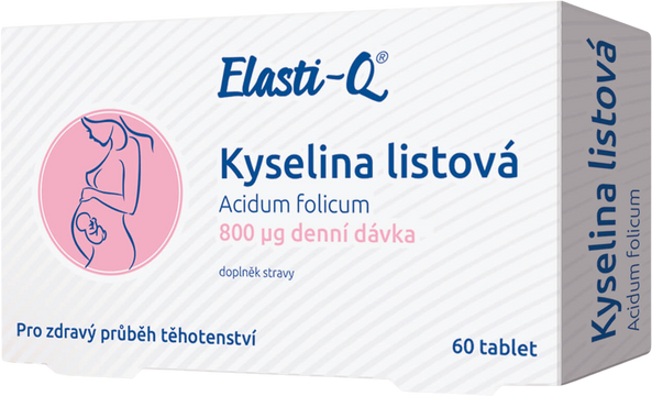 Elasti-Q Kyselina listová 800 μg, 60 tablet