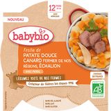 Babybio Sladké zemiaky s kačacím mäsom z voľného chovu, šalotkou Echalion a štipkou rozmarínu 230 g