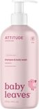 Attitude Detské telové mydlo a šampón (2v1) bez vône Baby leaves 473 ml