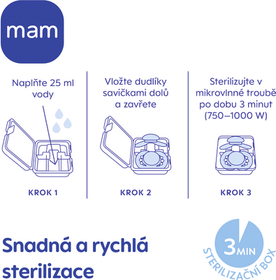 MAM cumlík COMFORT 3-12, sng box ružový