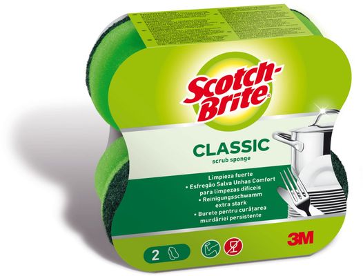 3M Scotch-Brite® Classic Nail Saver - Umývacia hubka šetriaca nechty 2 ks