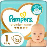 Pampers Premium Care S1, 2 - 5 kg, 26 ks