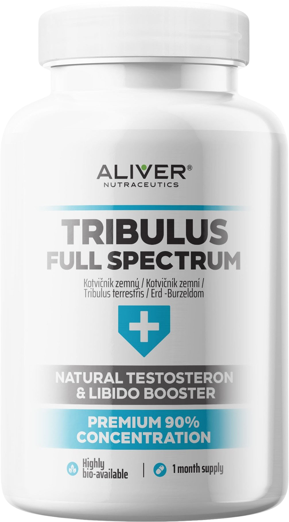 Aliver Kotvičník zemný 90% koncentrácia 4:1 500mg 120 kapsúl