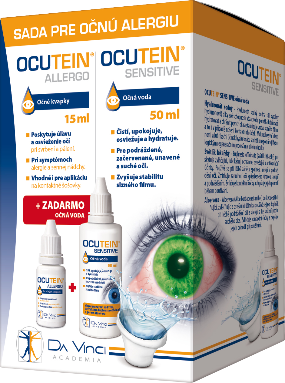 Ocutein Allergo očné kvapky 15 ml + očná voda 50 ml ZADARMO