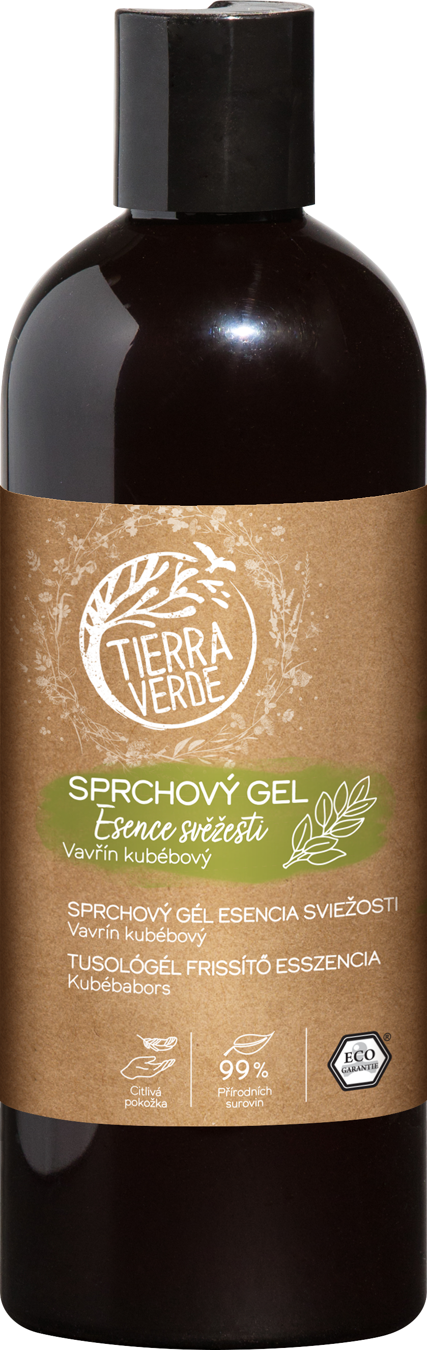 Tierra Verde Sprchový gél - Esencia sviežosti (fľaša) 500 ml
