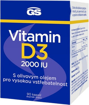 GS Vitamín D3 2000 IU 90 kapsúl