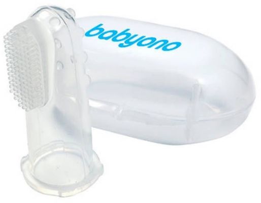 BabyOno Kefka zubná prstová s púzdrom