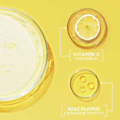 Garnier Skin Naturals hydratačná textílná maska pre rozjasněnie pleti s vitamínom C 28 g