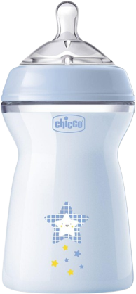 Chicco Fľaša dojčenská Natural Feeling chlapec 6m+, 330 ml