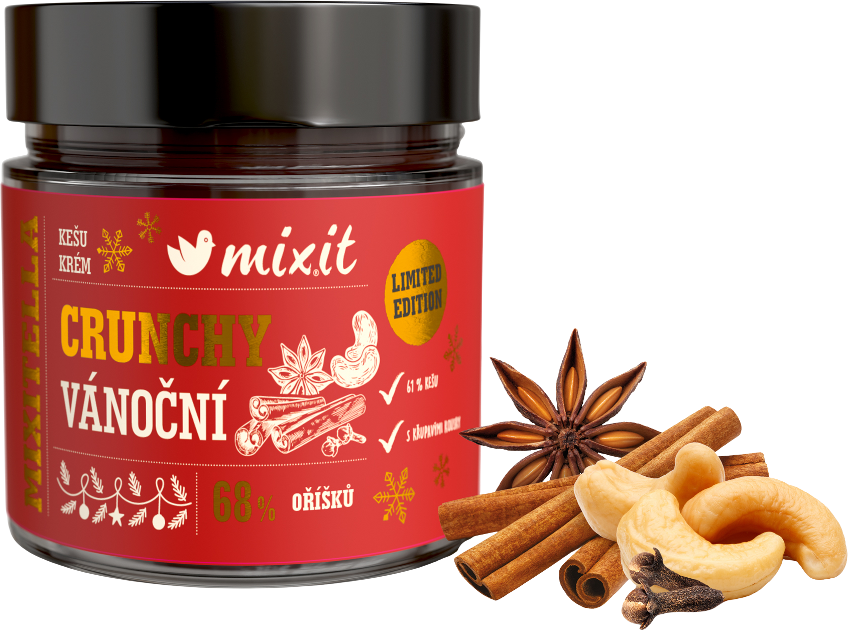 Mixit Mixitella Crunchy Premium – Vianočné 220 g