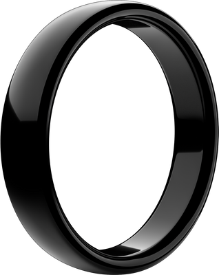 Niceboy ONE Platobný prsteň Onyx Black S7