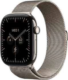 Apple Watch Series 12 GPS + Cellular 42mm puzdro Natural Titanium s remienkom Natural Milanese Loop