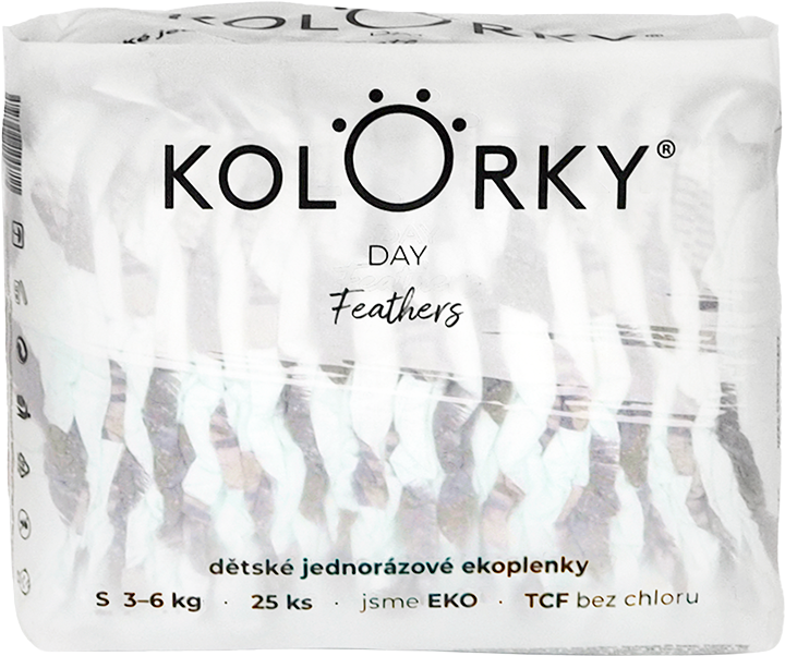 Kolorky DAY Perie veľ. S (3-6 kg) 25 ks