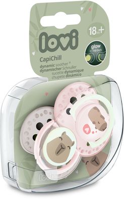 LOVI Cumlík svietiaci silikónový dynamický CAPICHILL 18m+ 2 ks