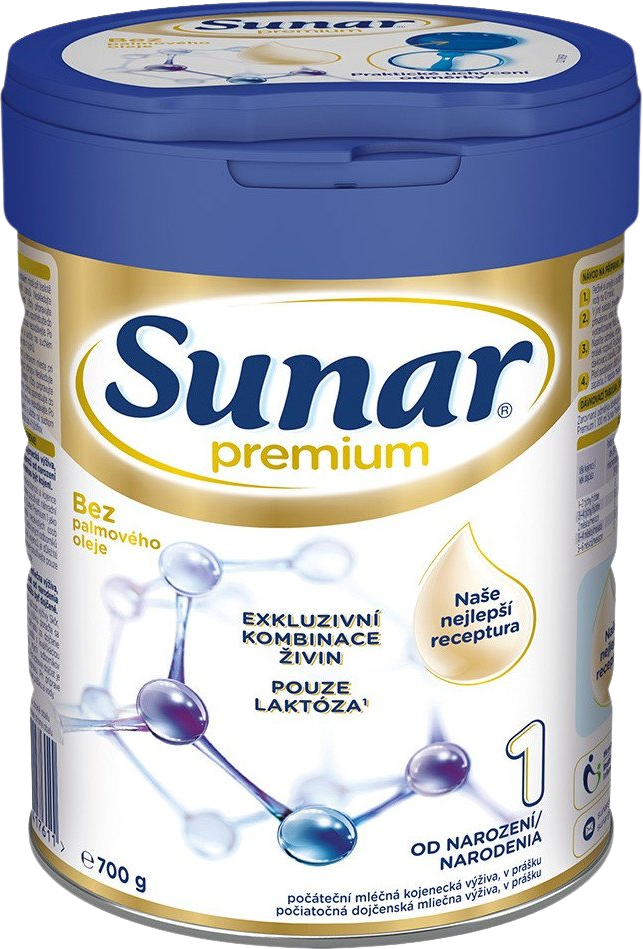 Sunar Premium 1 počiatočné dojčenské mlieko 700 g