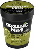Organic Mimi Sea Salt & Mint All in One šamponový scrub 280 g