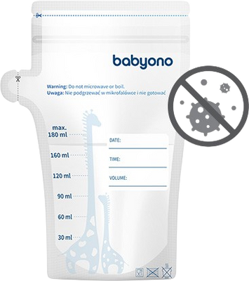 BabyOno Sáčky na materské mlieko 180 ml, 30 ks