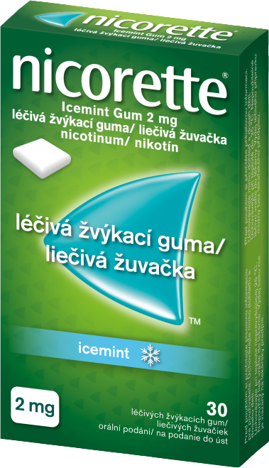Nicorette Icemint Gum 2mg liečivé žuvačky 30 ks