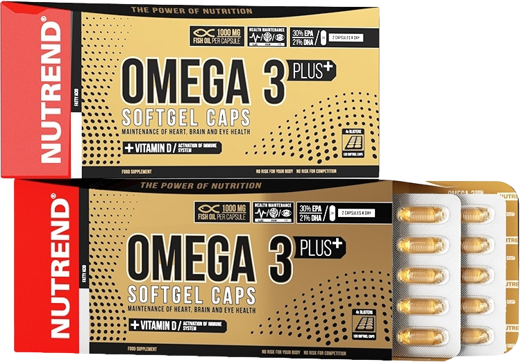 Nutrend Omega 3 Plus Softgel Caps 120 kapsúl