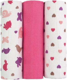 T-Tomi Látkové Tetra plienky, Ružové slimáky 3 ks