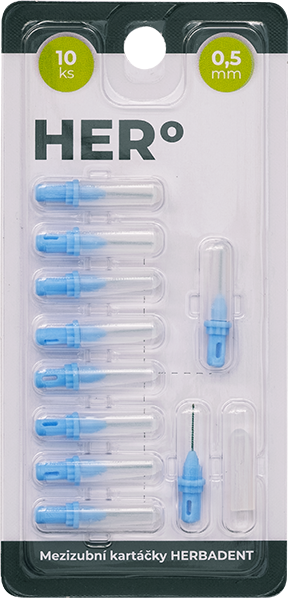 Herbadent HERo doplnkové balenie medzizubných kefiek 0,5 mm, 10 ks