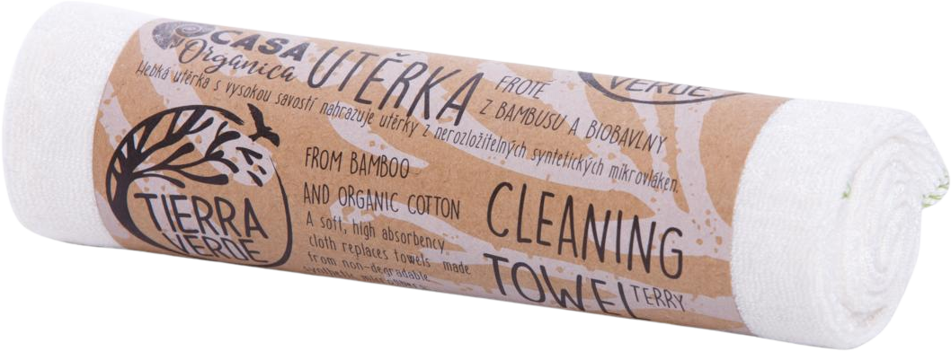 Tierra Verde Utierka froté z bambusu a biobavlny malá 38 x 38 cm